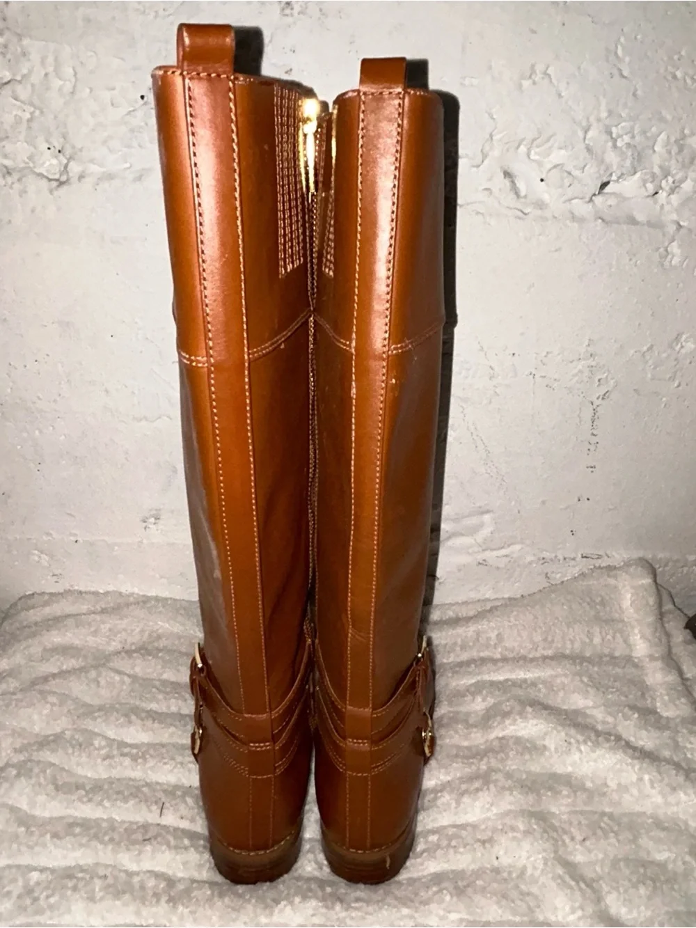 Michael Kors Tall Leather Over-the-Knee Boots in Cognac